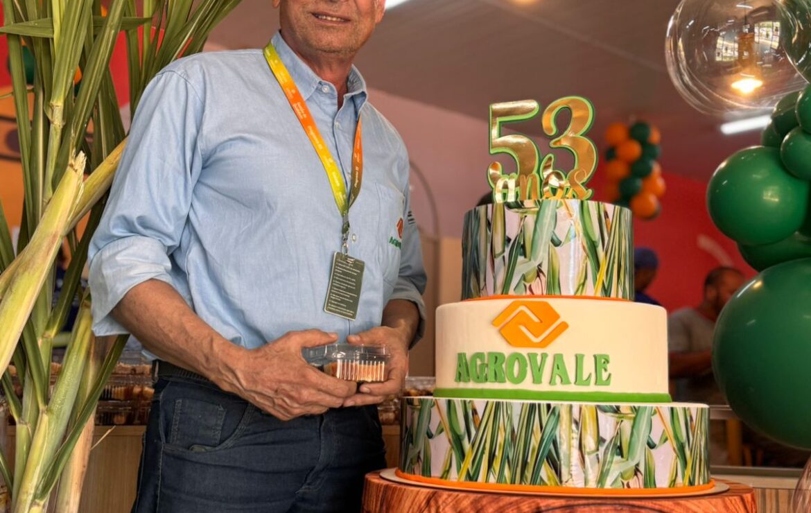Referência internacional em produtividade de cana-de-açúcar irrigada, Agrovale comemora 53 anos